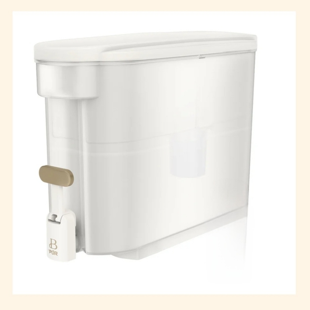 PUR White Water Dispenser with Beige Accent